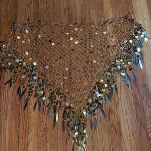 Belly Dance Hip Scarf Gold